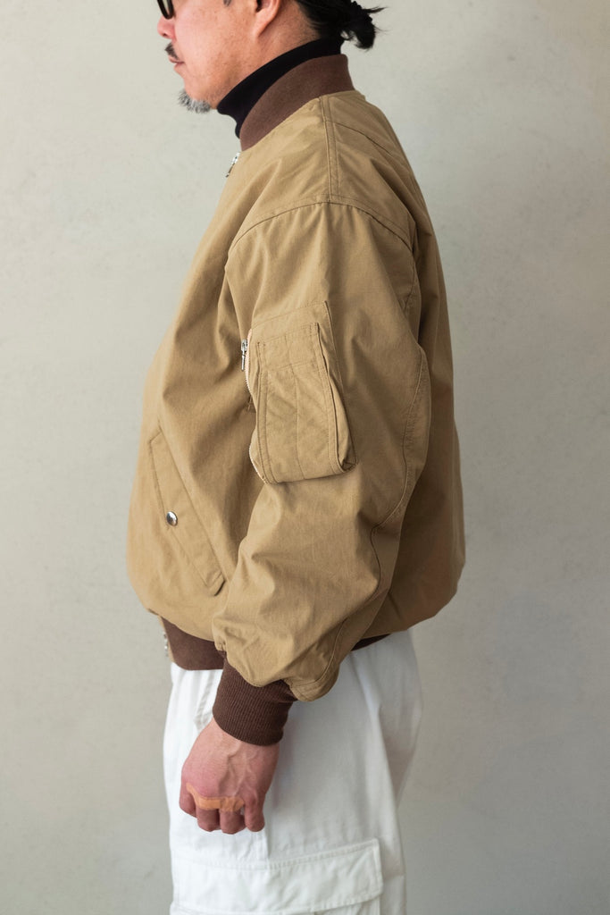 Shrunken Nylon Flight Jacket