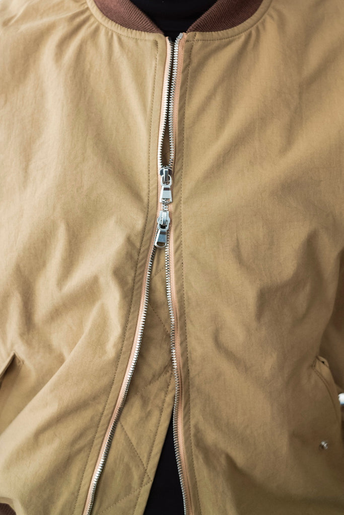 Shrunken Nylon Flight Jacket