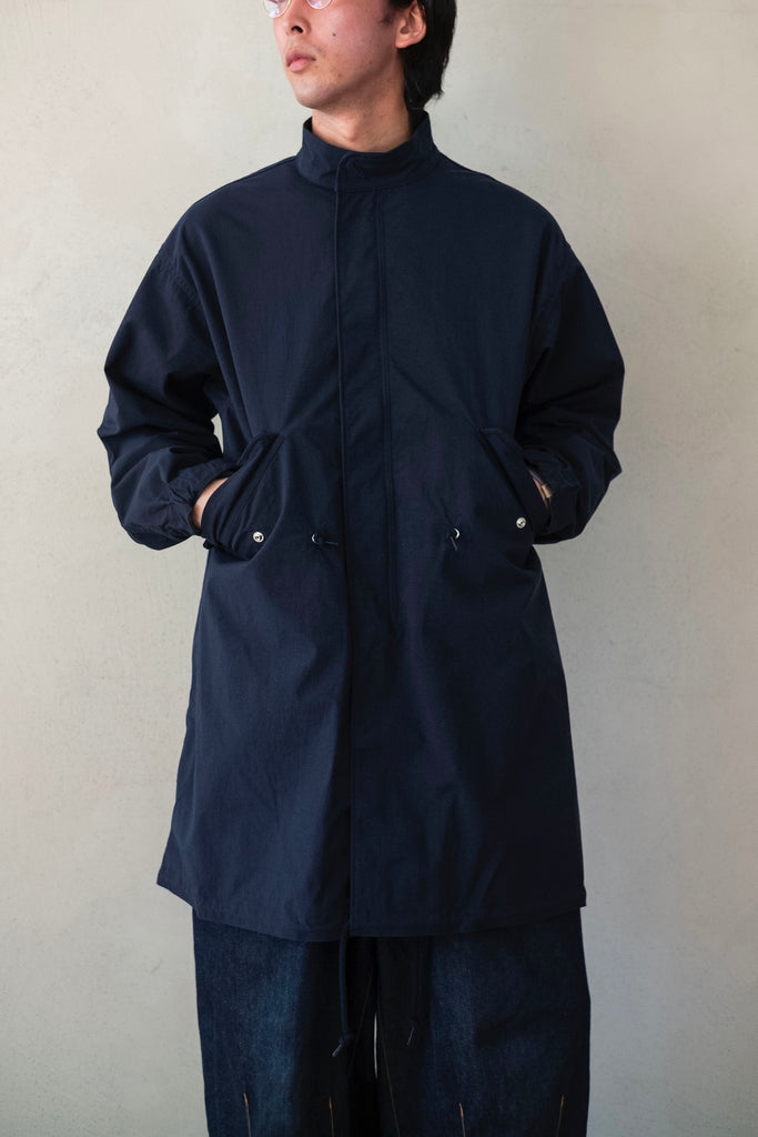 Shrunken Nylon Fish-Tail Coat