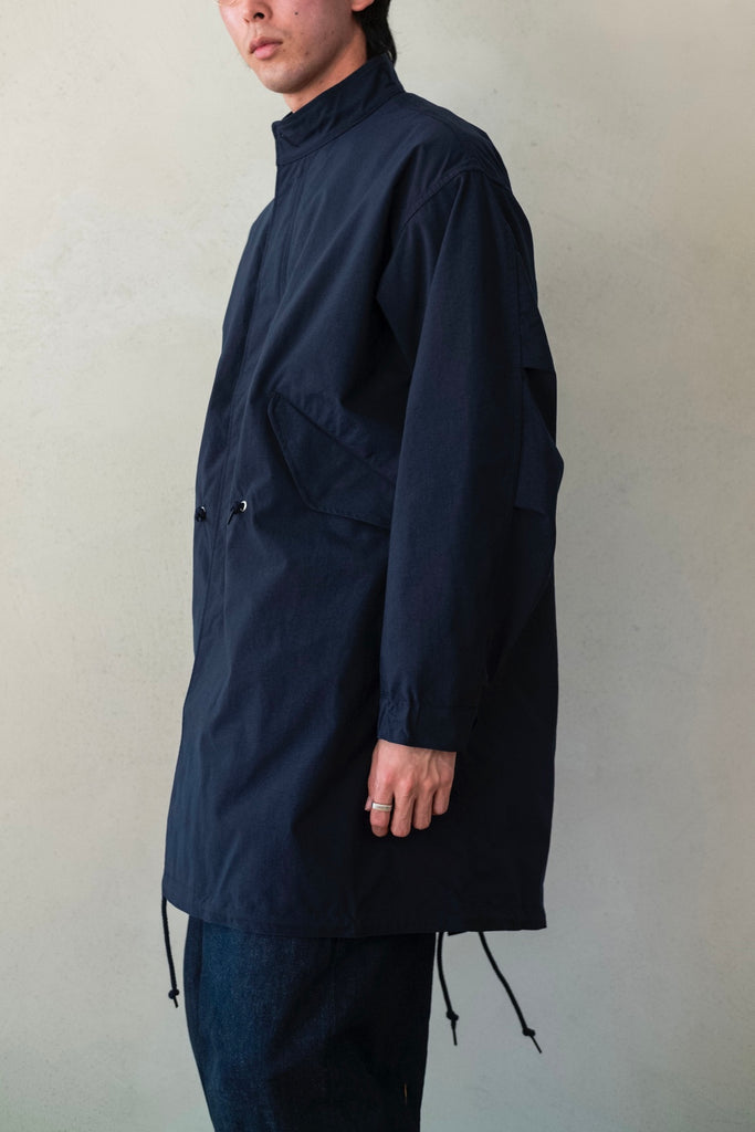 Shrunken Nylon Fish-Tail Coat