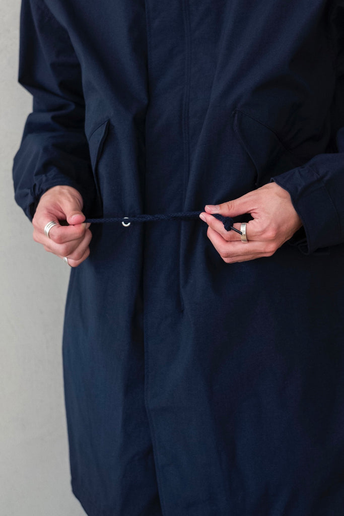 Shrunken Nylon Fish-Tail Coat