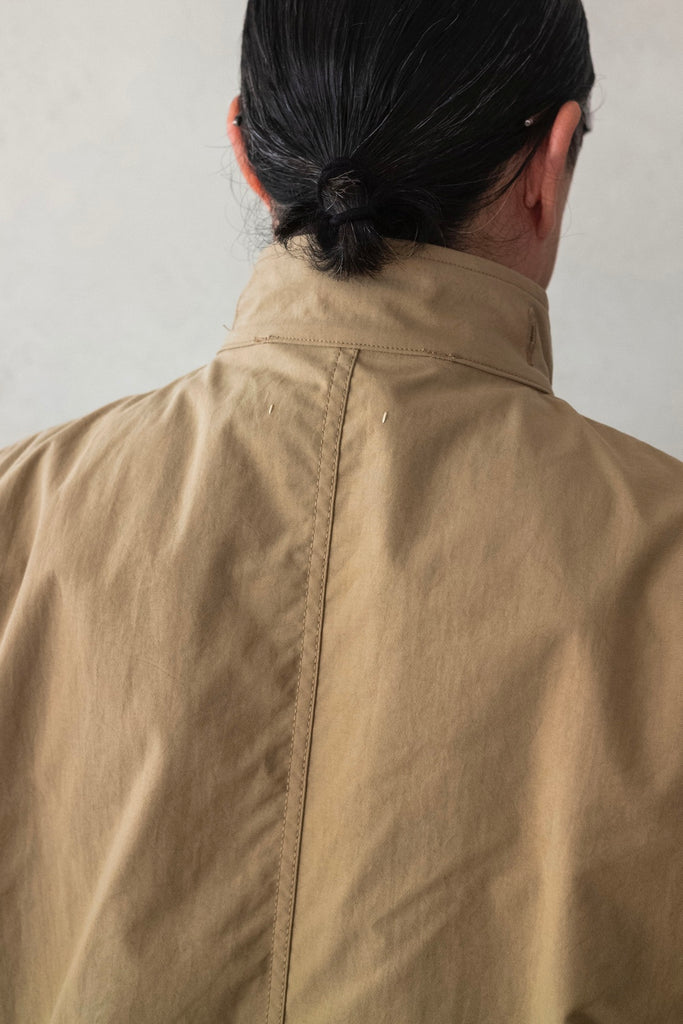 Shrunken Nylon Fish-Tail Coat