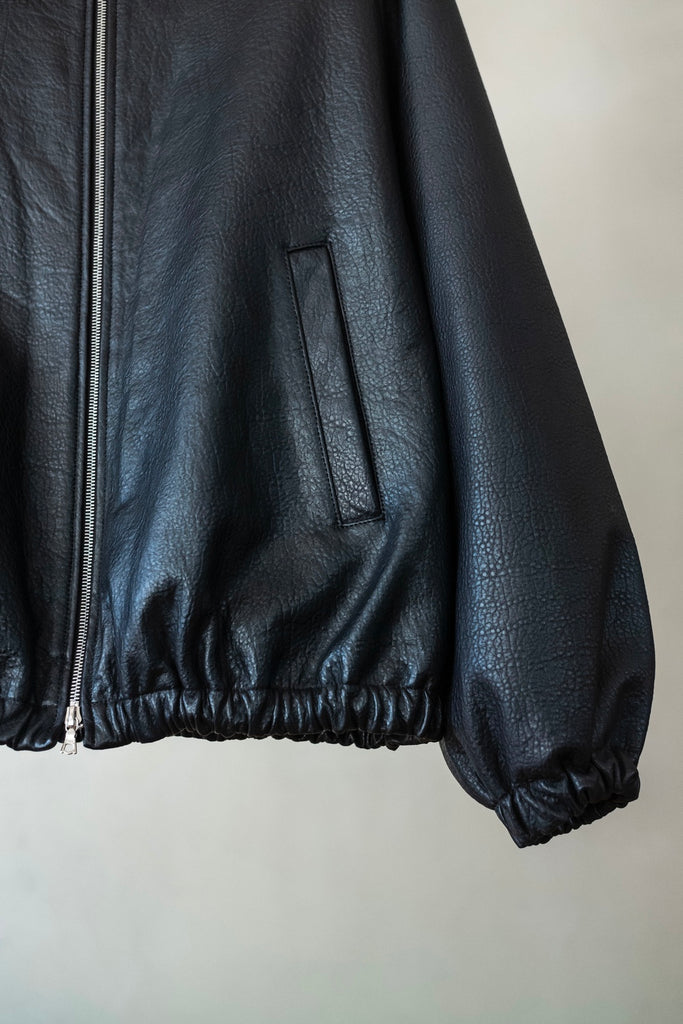 SHRUNK LEATHER ZIP SHORT JACKET