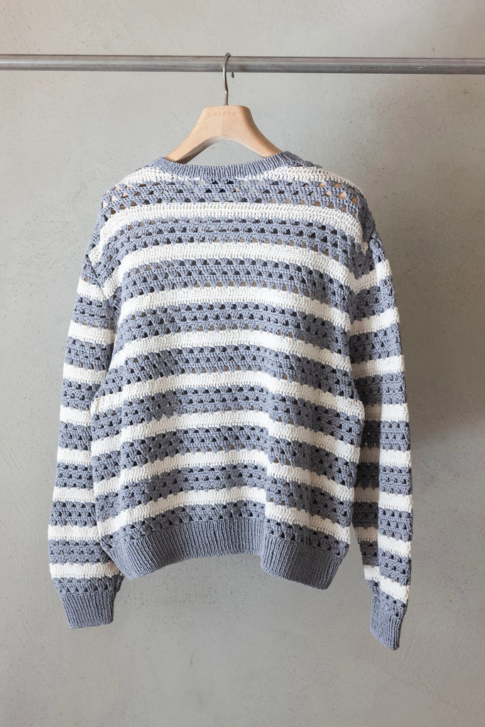 Crochet Horizontal Stripe Pullover