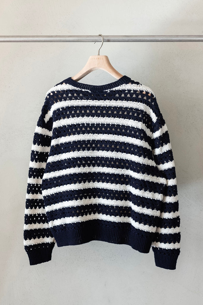 Crochet Horizontal Stripe Pullover