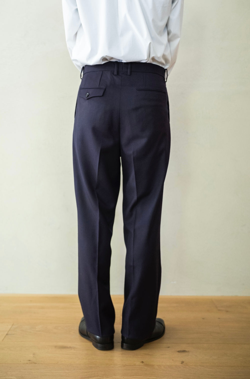 Fine Garbadine French Trousers 〔NAVY〕