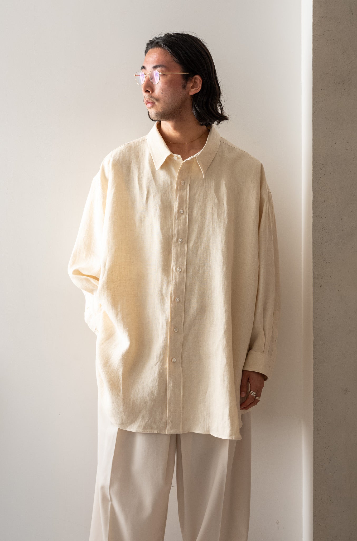 CCGS01UNI D〈HEMP PLAIN WEAVE OVER SHIRT〉 | cliché