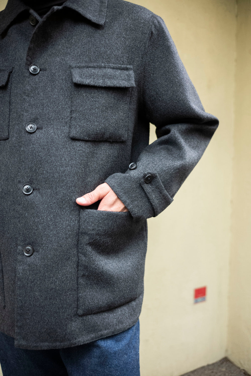 Hand Rever French Blouson 〔C/GRAY〕