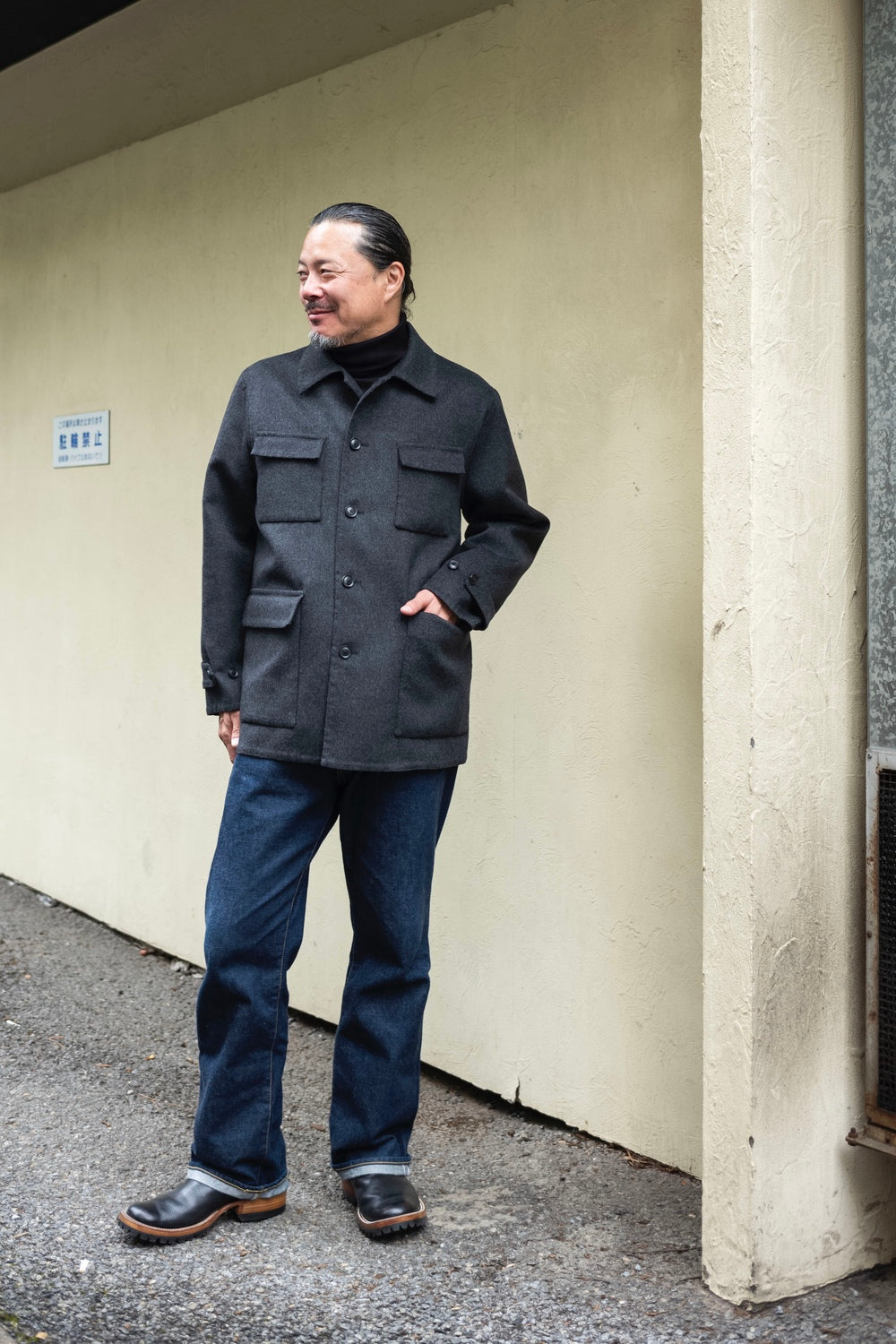 Hand Rever French Blouson 〔C/GRAY〕