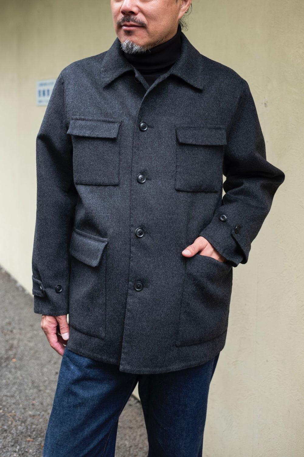 Hand Rever French Blouson 〔C/GRAY〕