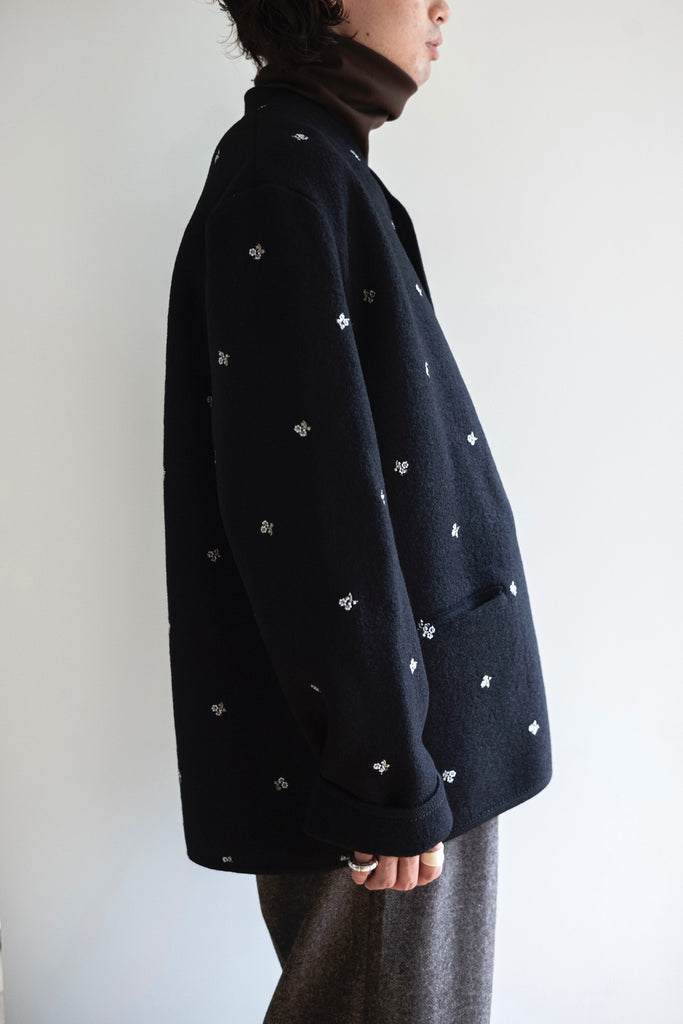 WALKER JACKET CITY 〔BLACK FLOWER FELTED〕