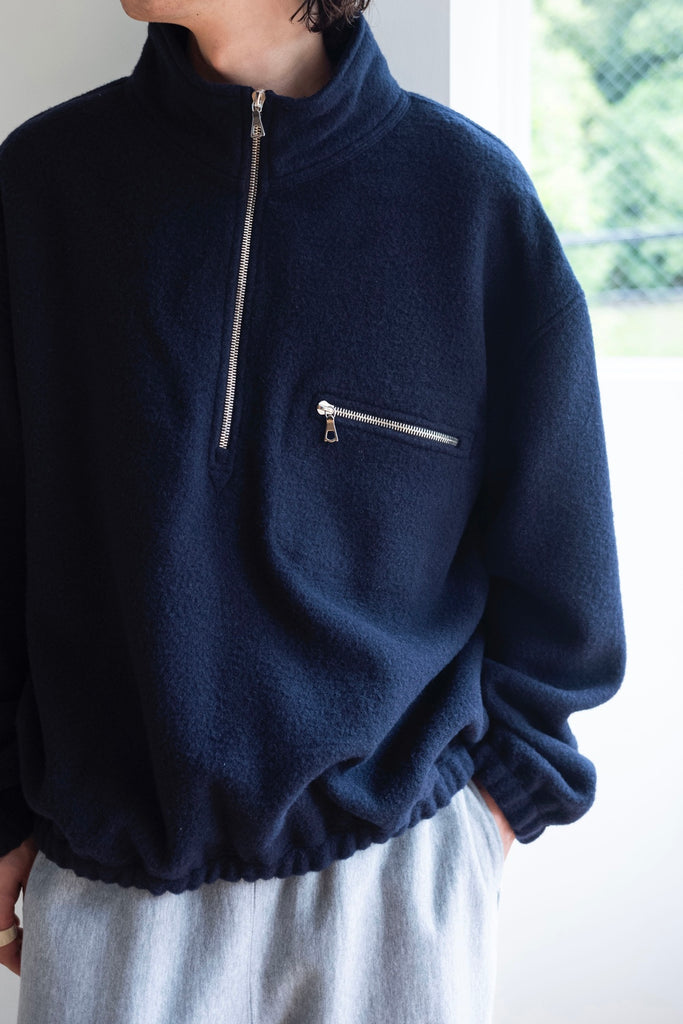 HALF ZIP FLEECE 〔NAVY〕