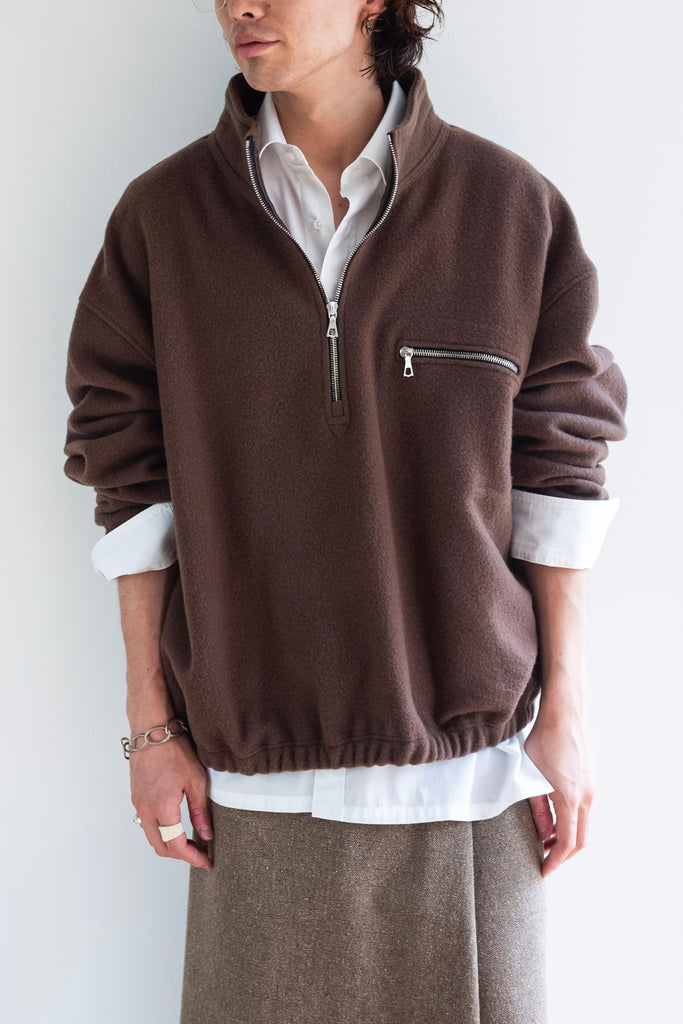 HALF ZIP FLEECE [IVORY]