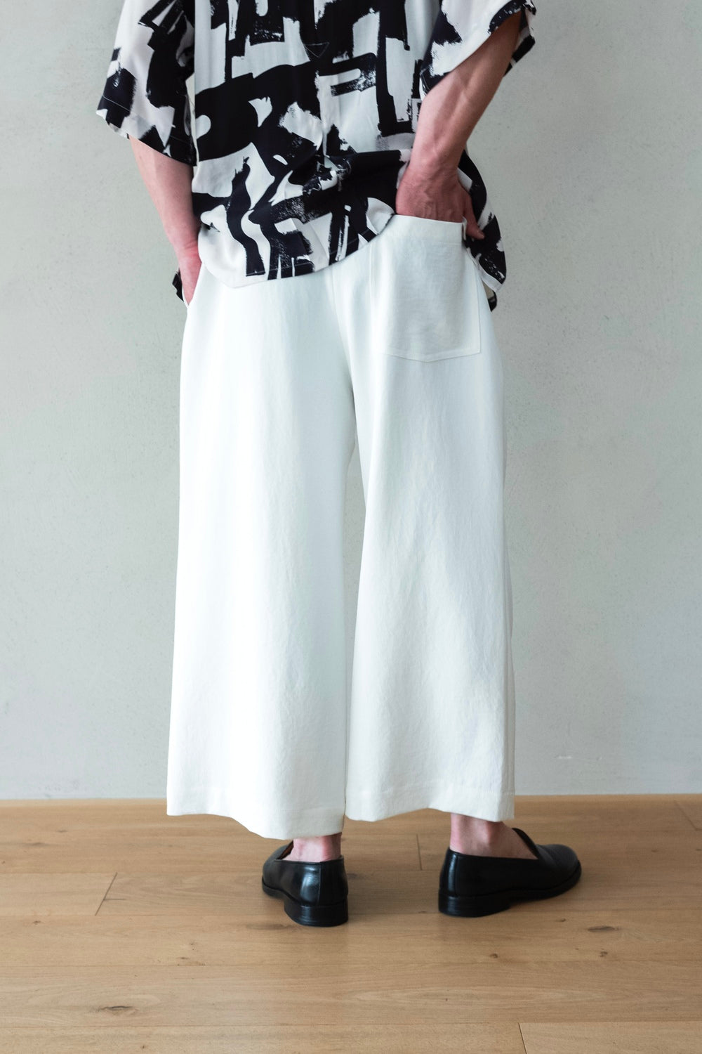 【SATIIIZ】Blan painted string pants Washable Drawstring Pants (EASY PANTS) | cliché
