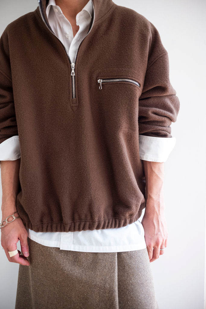 HALF ZIP FLEECE [IVORY]