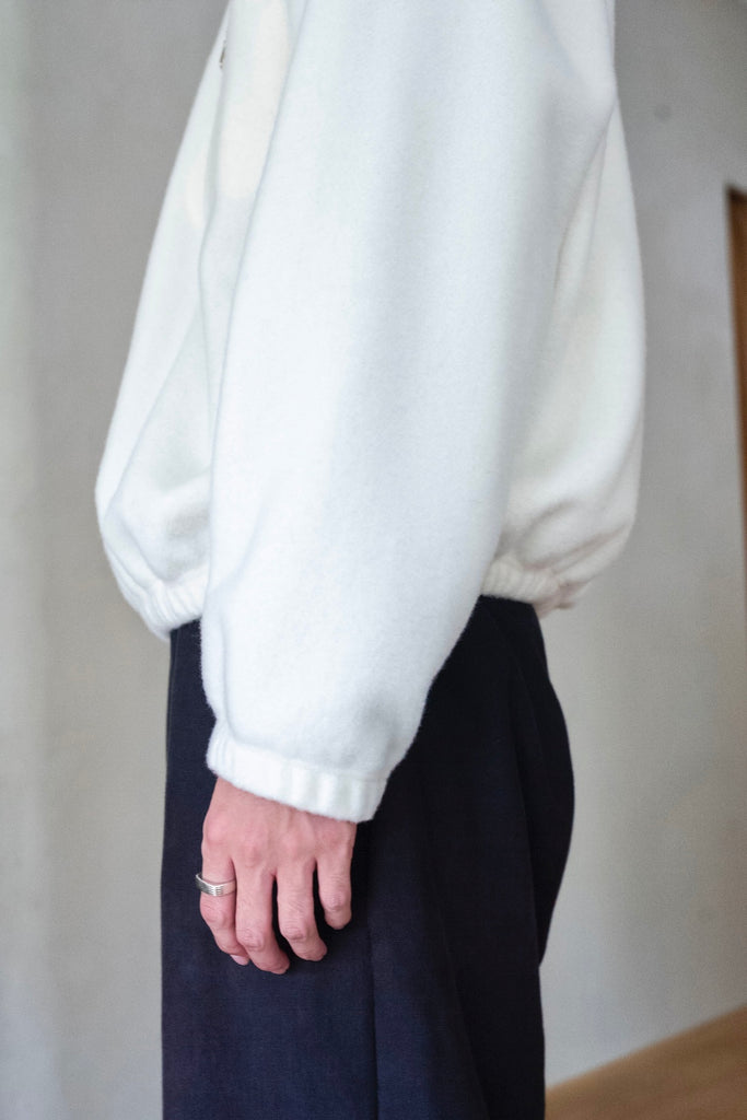 HALF ZIP FLEECE [IVORY]