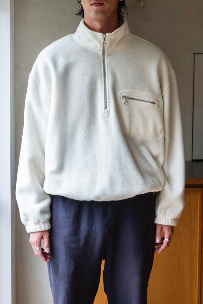 HALF ZIP FLEECE 〔IVORY〕