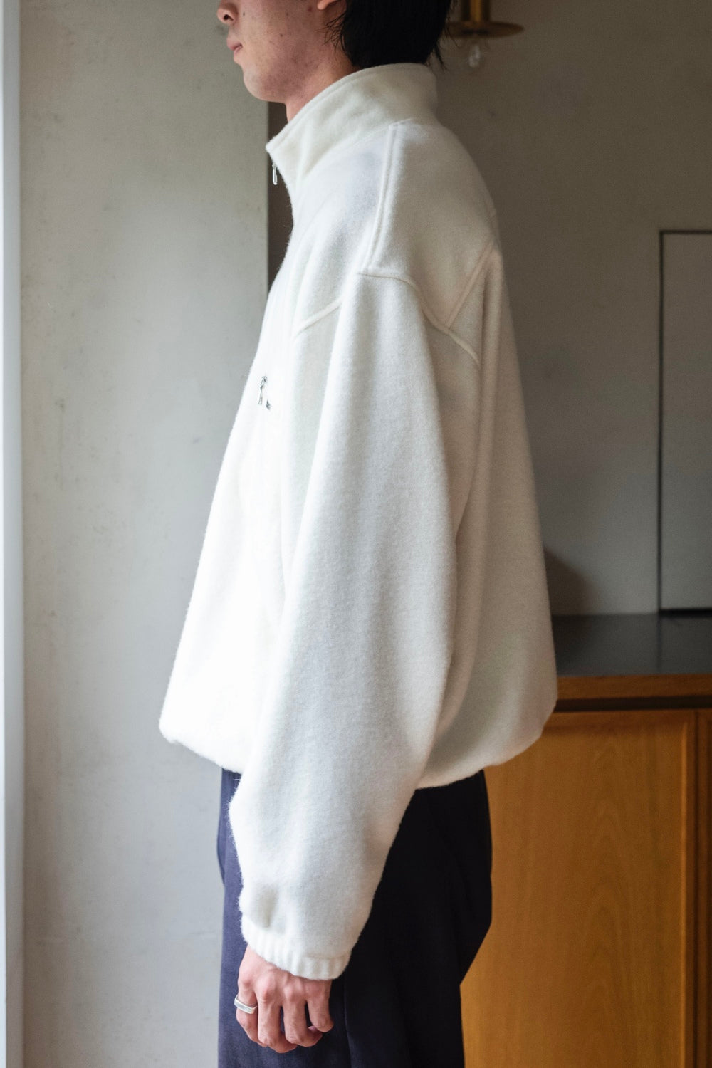 HALF ZIP FLEECE [IVORY] | cliché