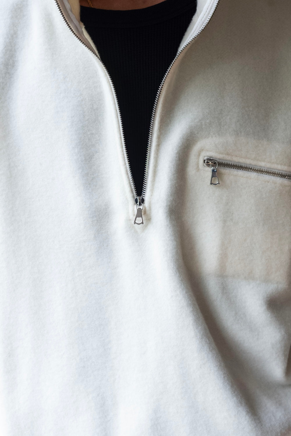 HALF ZIP FLEECE [IVORY] | cliché