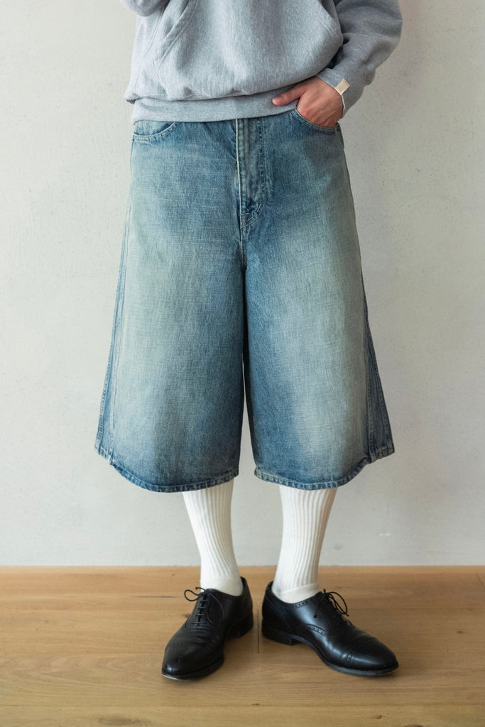 TRIPLE SEAMS 6P DENIM SHORTS DAMAGE