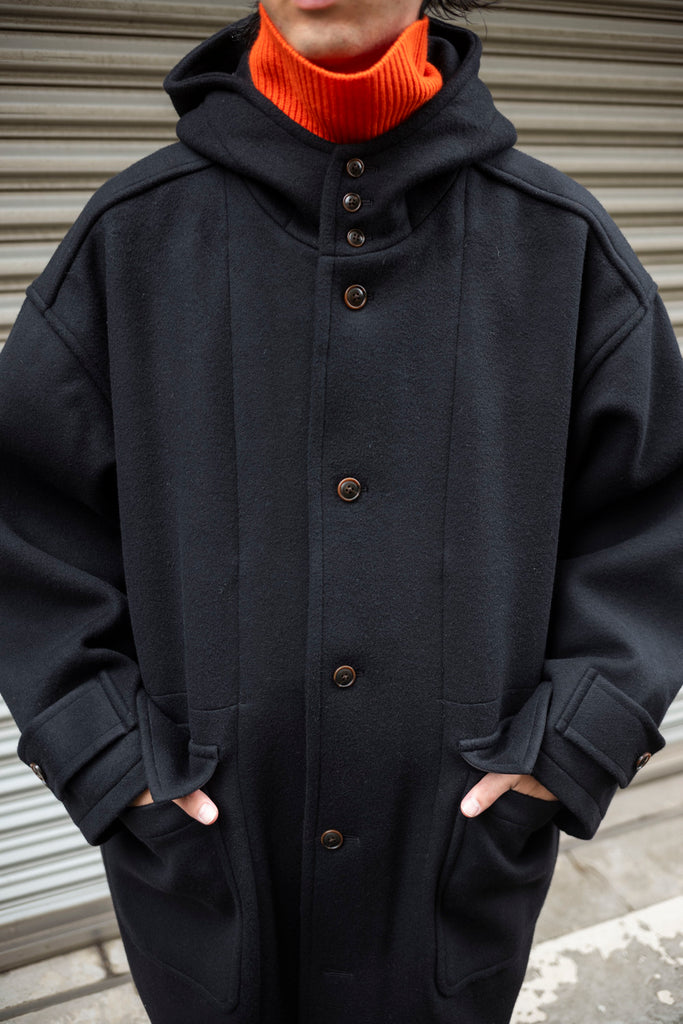 HOODED DUFFLE COAT