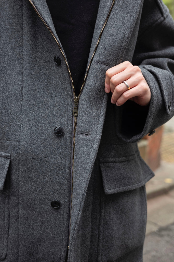 HOODED DUFFLE COAT