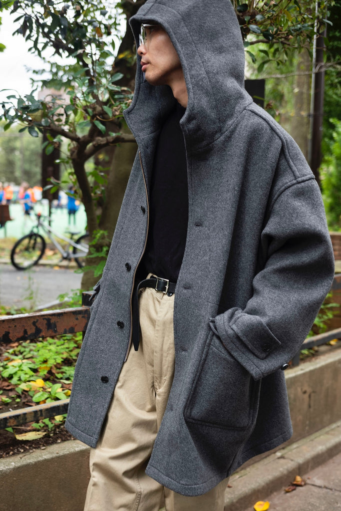 HOODED DUFFLE COAT