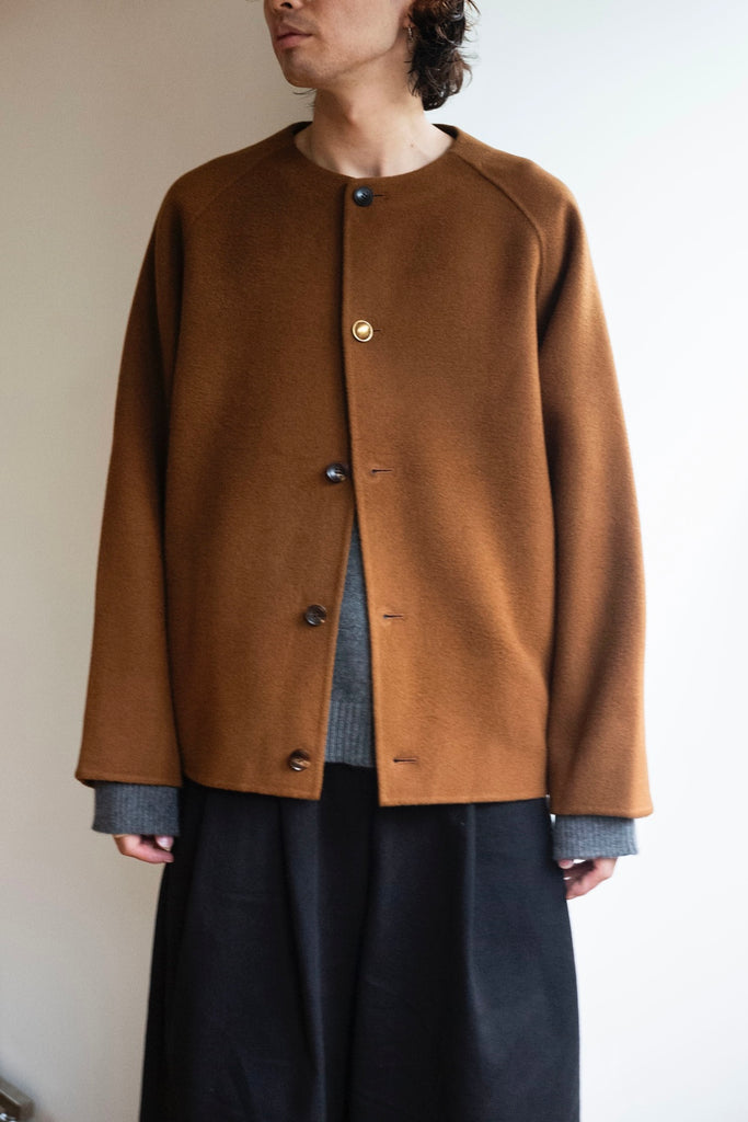 HANDMADE round collar blouson jacket