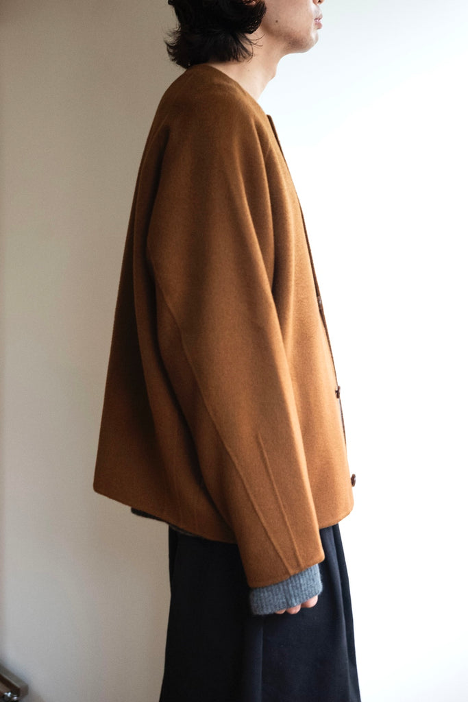 HANDMADE round collar blouson jacket