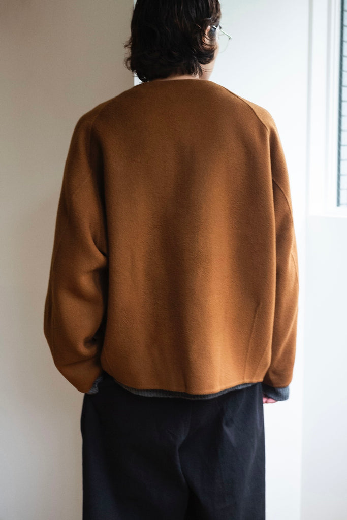 HANDMADE round collar blouson jacket