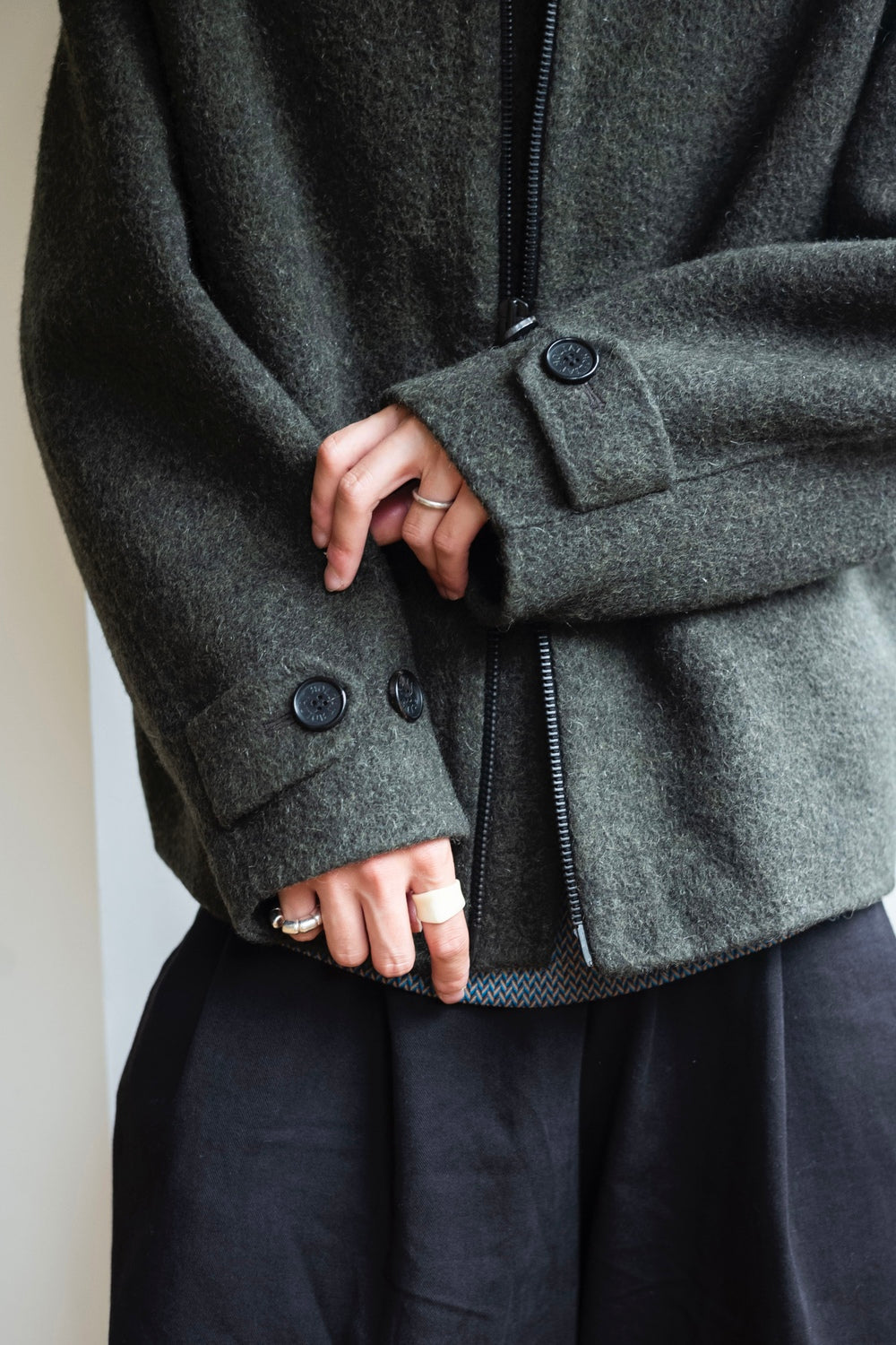 ribbon gather lib blouson｜PELLICULE | ぺリキュール