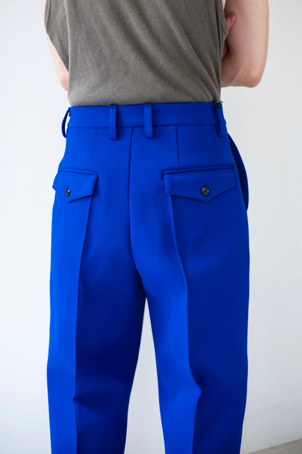 パンツ high count knit pin tuck wide trousers stein HIGH COUNT KNIT PIN TUCK WIDE TROUSERS - tity