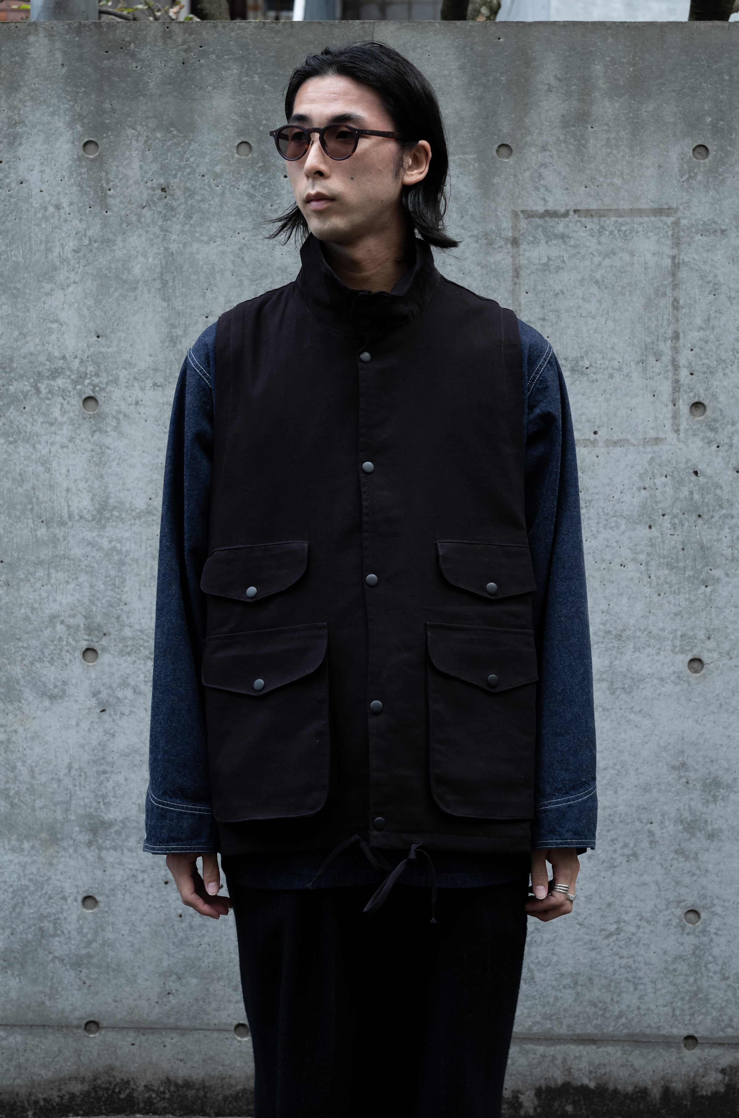 Portraite ベスト PORTRAITE(ポートレイト) 24AW オーバーベスト Over Vest グレー