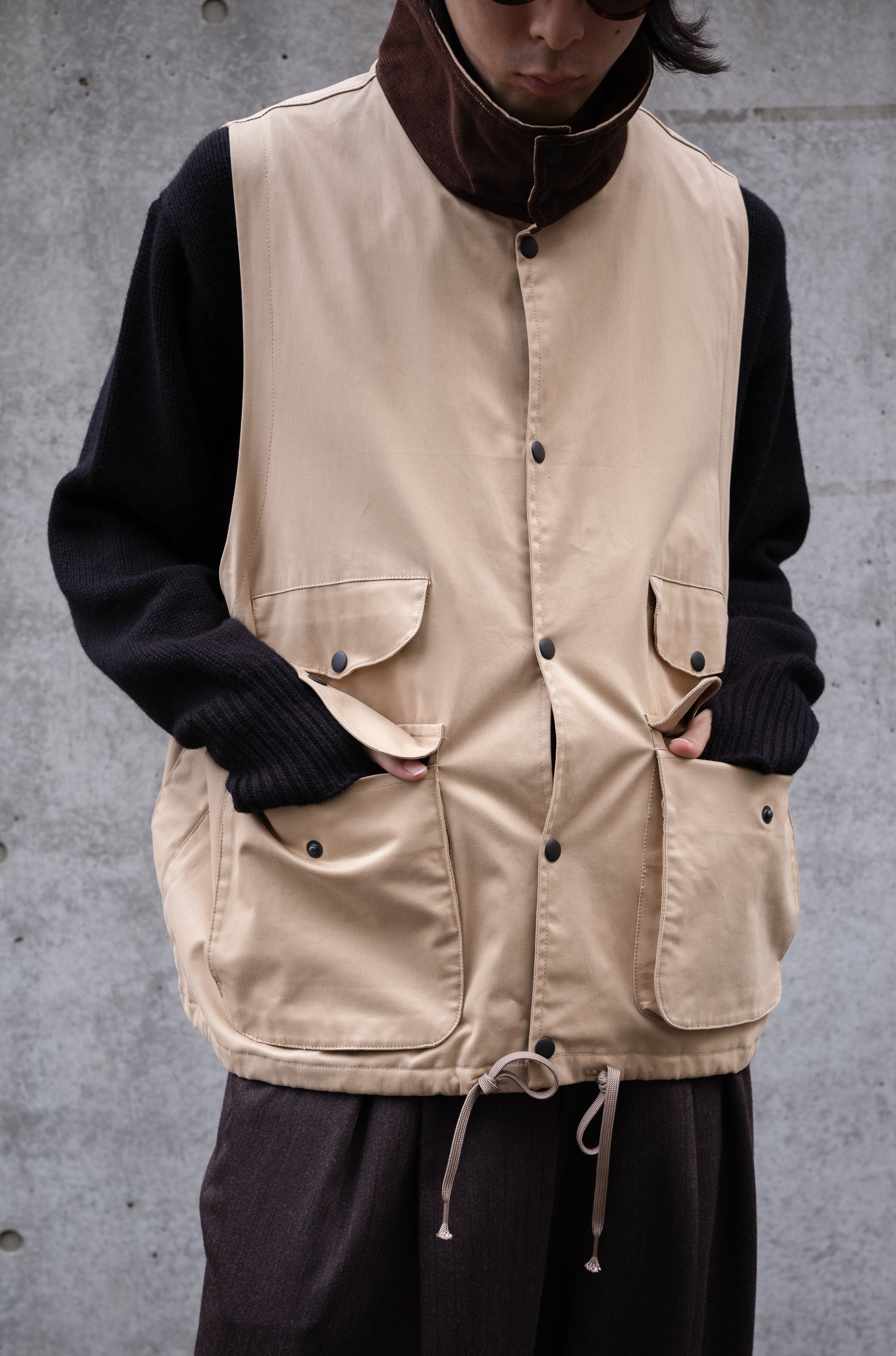 Portraite ベスト PORTRAITE(ポートレイト) 24AW オーバーベスト Over Vest グレー