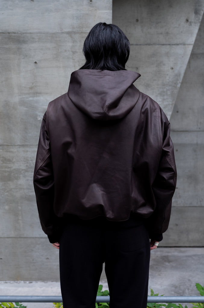 LEATHER BOMBER JACKET