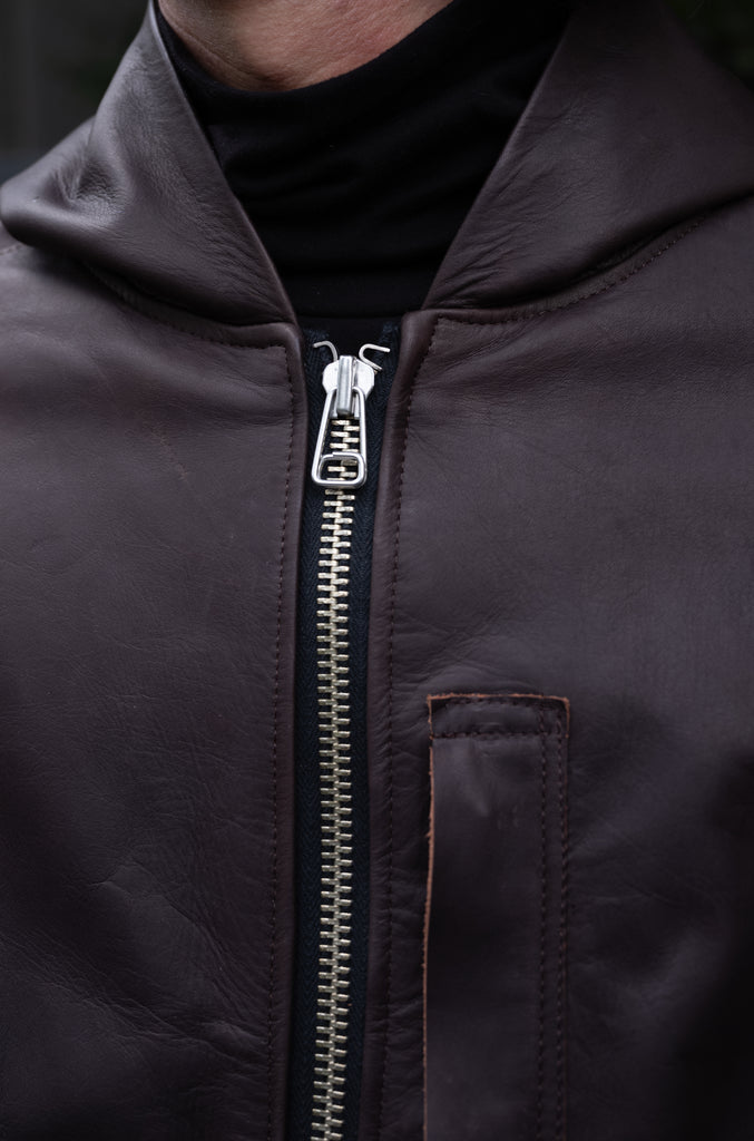 LEATHER BOMBER JACKET