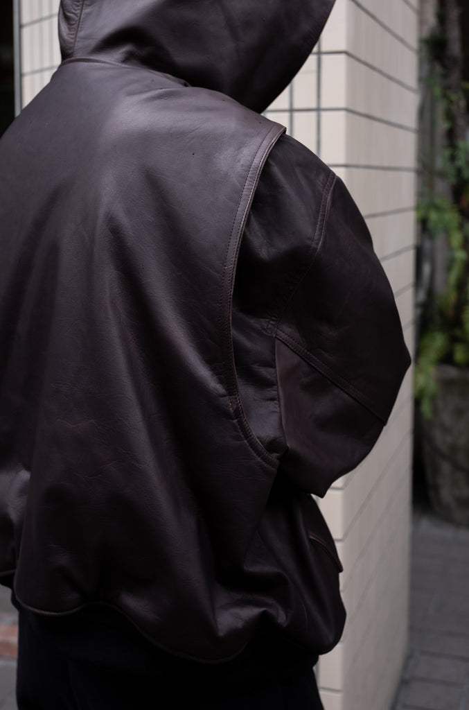 LEATHER BOMBER JACKET