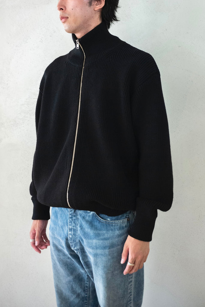 OVERSIZED DRIVERS KNIT ZIP JACKET