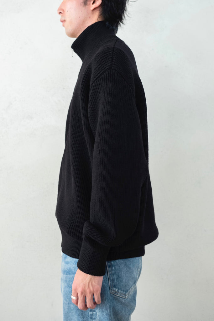 OVERSIZED DRIVERS KNIT ZIP JACKET