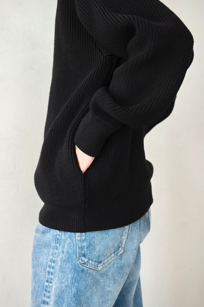 OVERSIZED DRIVERS KNIT ZIP JACKET