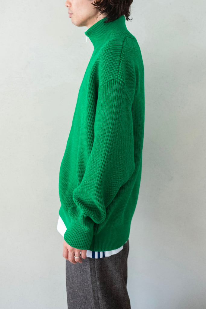 OVERSIZED DRIVERS KNIT ZIP JACKET