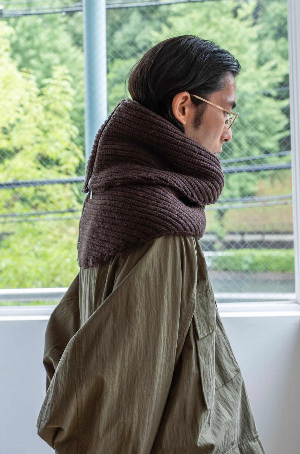 【新品タグ付き】グッドグリーフ　RIBBED KNIT SNOOD ブラウン GOOD GRIEF!/グッドグリーフ Ribbed Knit Snood