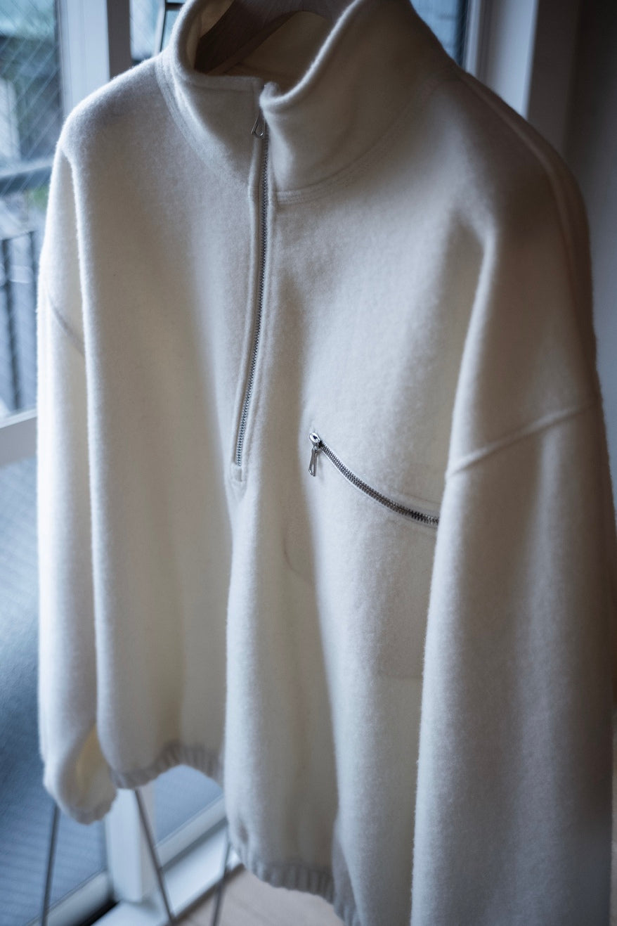 HALF ZIP FLEECE [IVORY] | cliché