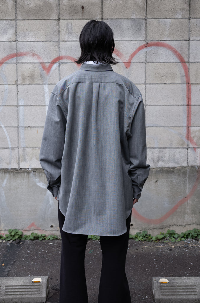 CCFA02UNI B 〈LYRIA SHARKSKIN SHIRT COAT〉