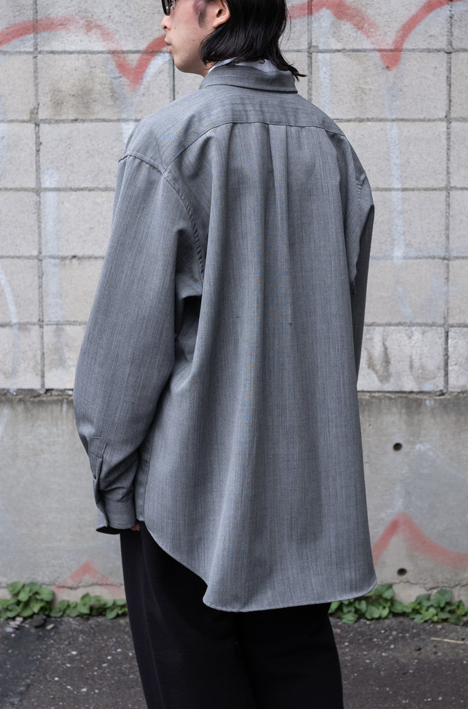 CCFA02UNI B 〈LYRIA SHARKSKIN SHIRT COAT〉