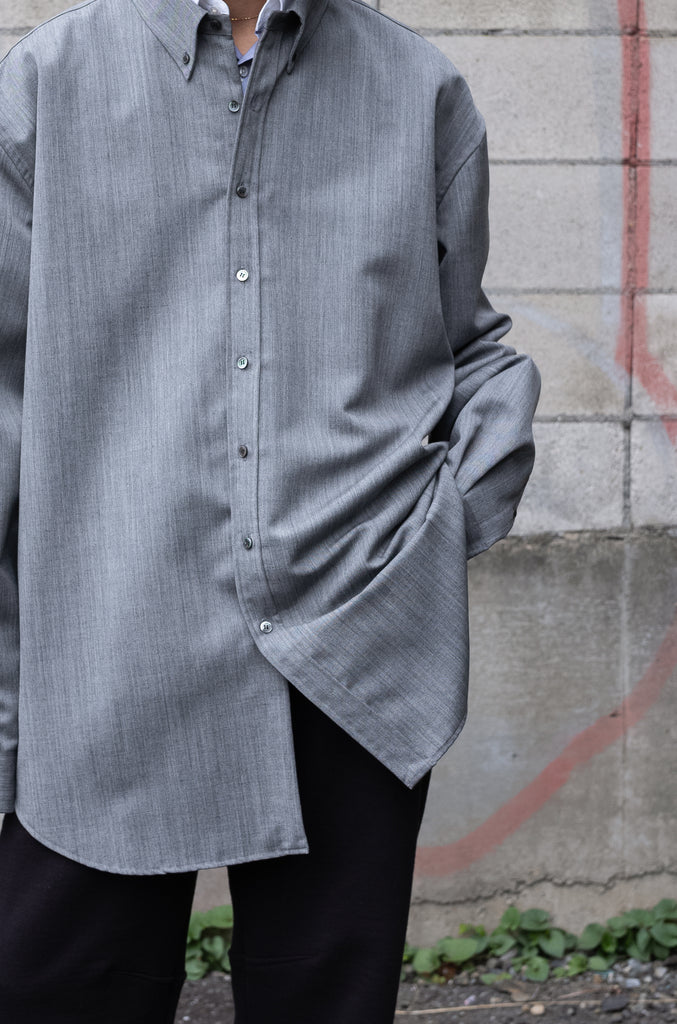 CCFA02UNI B 〈LYRIA SHARKSKIN SHIRT COAT〉