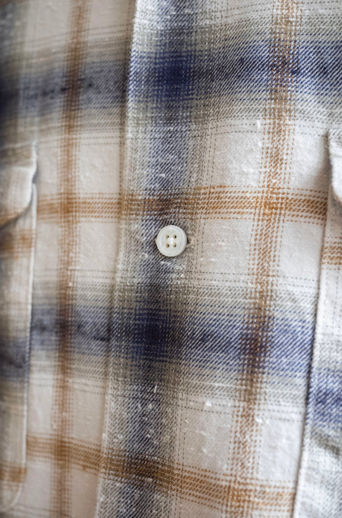Brushed Nep Check Open Collar Shirt