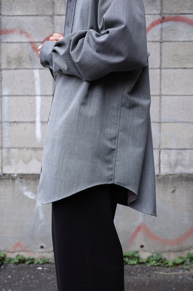 CCFA02UNI B 〈LYRIA SHARKSKIN SHIRT COAT〉
