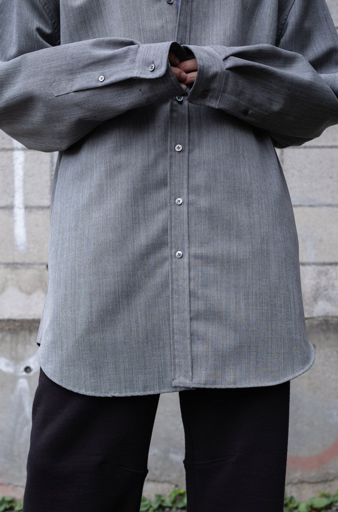 CCFA02UNI B 〈LYRIA SHARKSKIN SHIRT COAT〉