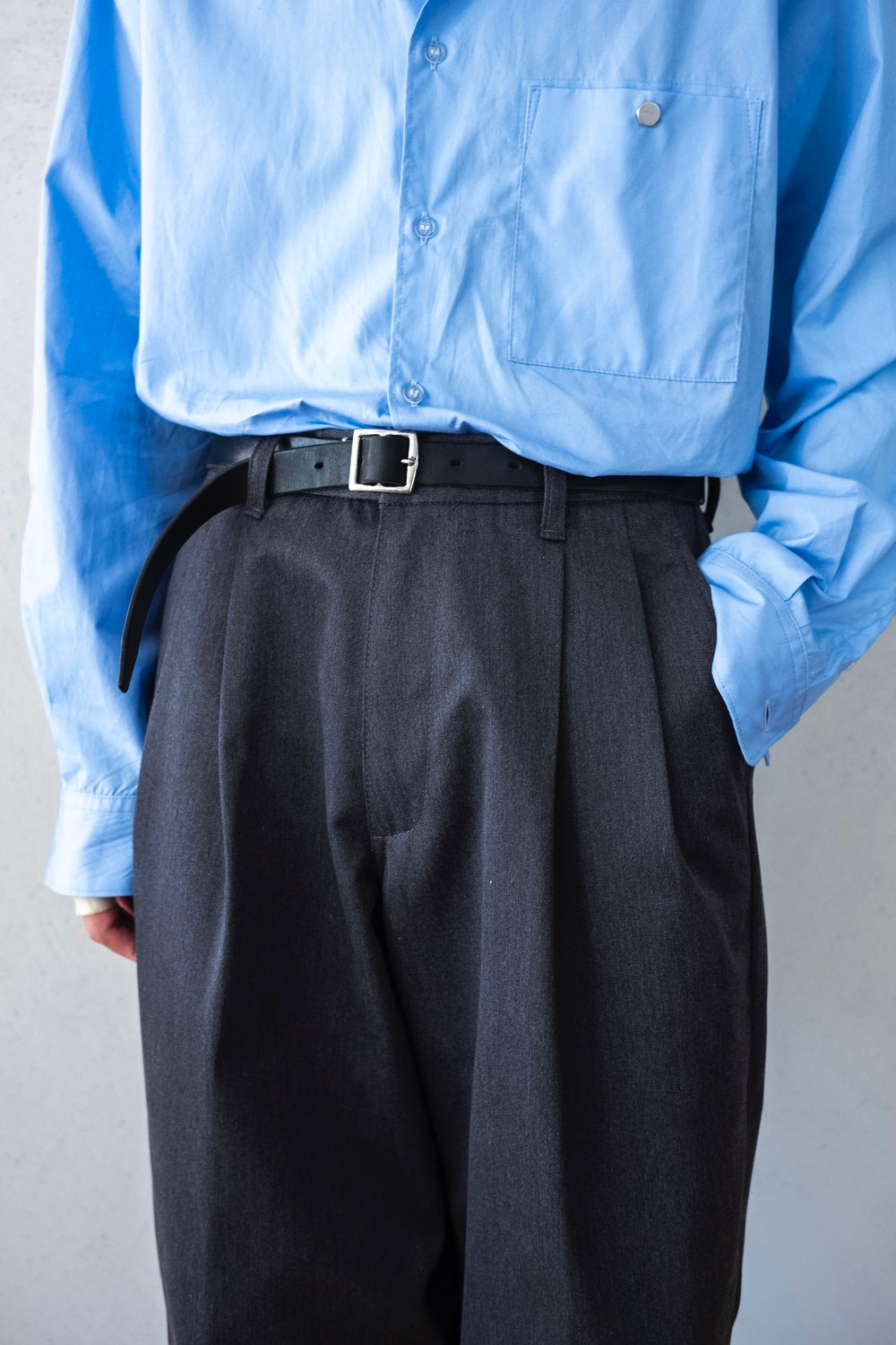 EX WIDE TROUSERS 〔GRAY〕 | cliché
